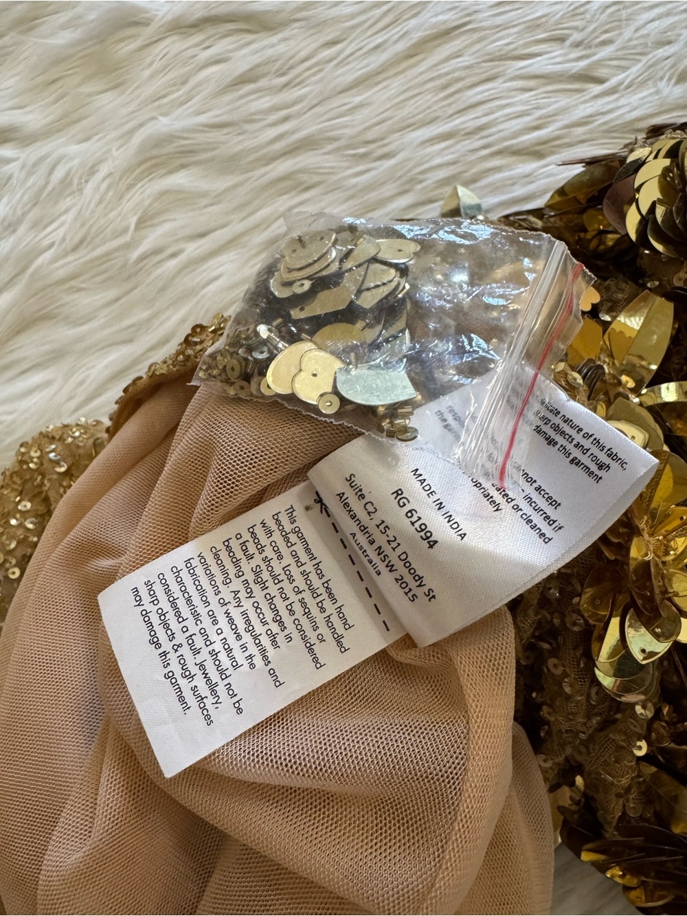 Rachel Gilbert Gold Embellished Sleeveless Sequin Gown - Picture 10 of 10